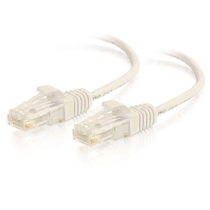 C2g 1ft Cat6 Utp Slim 28awg White