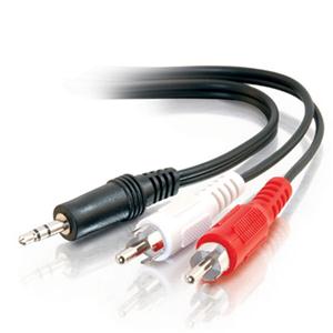C2g 6' 3.55mm M to 2 Rca M Y Cable