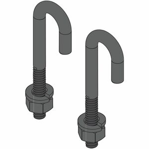 Mid Atlantic Legrand Av Inc One Pair 5/16 J-bolt W/nu