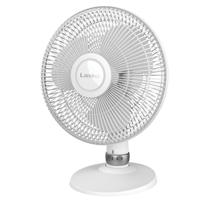Lasko Products 12" Oscillating Table Fan Wht