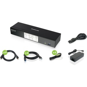 Iogear 4port 4k Kvm W Hdmi Usb Audio